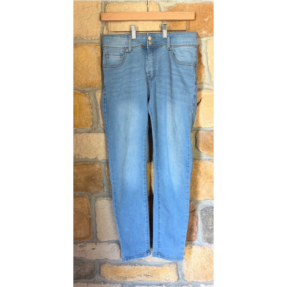 Gigi Allure‎ Skinny Mid Rise Jeans Light Wash Blue Stretch Denim Size 11